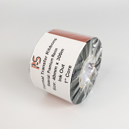 MP_3_Риббон PS Resin Premium 40мм х 300м, черный (термотрансферная лента). OUT, 1''