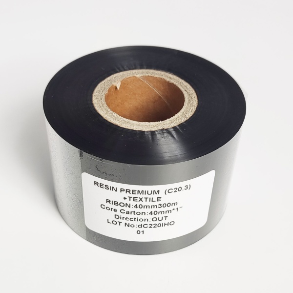MP_5_Черный риббон C20.3 Resin Premium + Textile 40мм х 300м, 1'', OUT