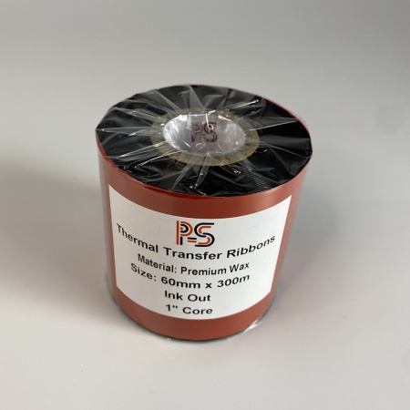 MP_2_Риббон PS Wax Premium 60мм х 300м (термотрансферная лента), черный, OUT, 1''