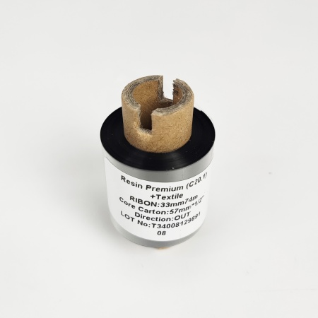 MP_3_Риббон C20.1 Resin Premium + Textile 33мм х 74м, OUT, 0.5'', ширина втулки 57мм MP_3_Риббон C20.1 Resin Premium + Textile 33мм х 74м, OUT, 0.5'', ширина втулки 57мм