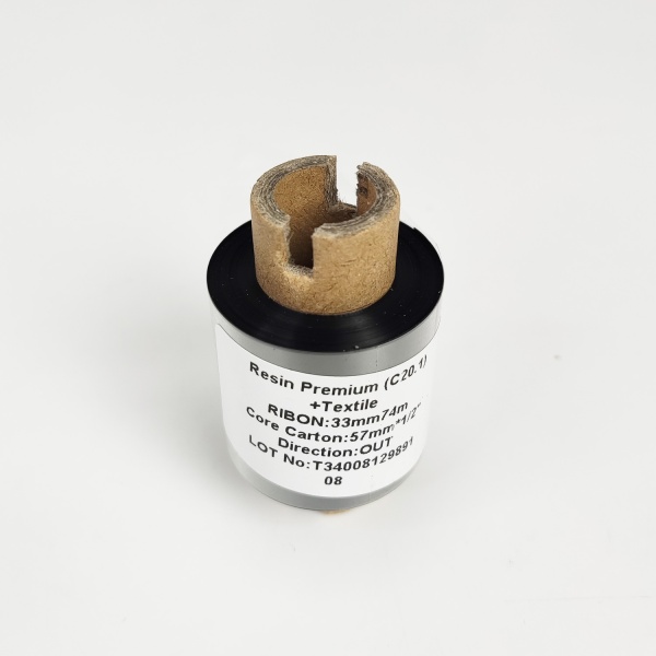 MP_3_Риббон C20.1 Resin Premium + Textile 33мм х 74м, OUT, 0.5'', ширина втулки 57мм
