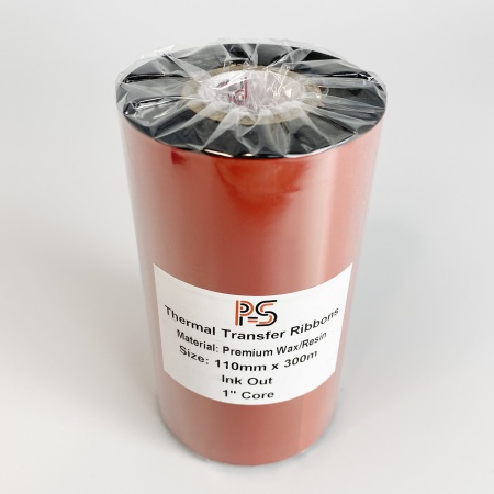 MP_2_Риббон PS Wax/Resin Premium 110мм х 300м, черный (термотрансферная лента), OUT, 1''