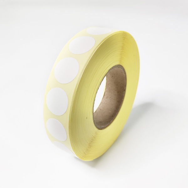 MP_2_Термоэтикетки 15х15 мм ЭКО (термобумага), круг. 2000 этикеток в ролике, втулка 40 мм.