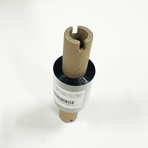 MP_4_Риббон C20.1 Resin Premium + Textile 40мм х 74м, ширина втулки 110 мм, намотка OUT, диаметр втулки 0,5''
