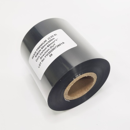 MP_4_Черная термотрансферная лента (риббон) C20.9 Resin Premium 60мм х 300м, OUT, 1''