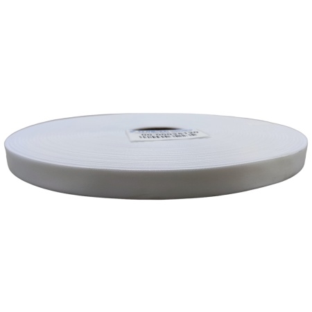 MP_4_Лента сатинового переплетения с тканым краем белая SL015 15мм х 200м