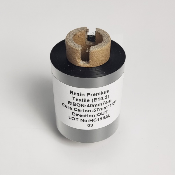 MP_2_Черный риббон E10.3 Resin Premium Textile 40мм х 74м, втулка 0,5'', ширина втулки 57мм, OUT