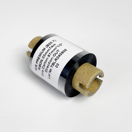 MP_1_Риббон B20.7 Wax/Resin Premium 33мм х 74м (термотрансферная лента), втулка 0,5'', ширина 57мм, OUT