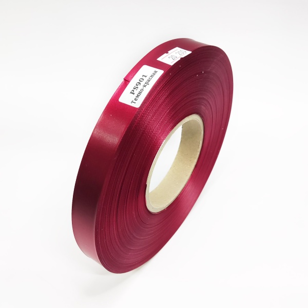 MP_2_Темно-красная сатиновая лента PS901С 20мм х 200м