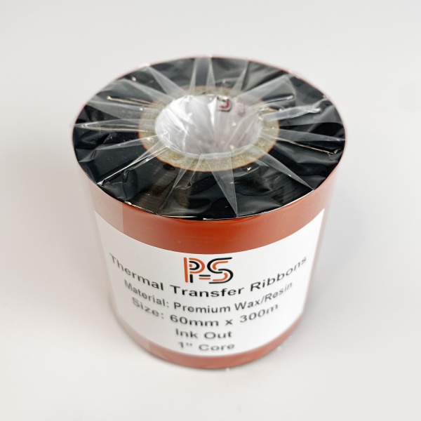 MP_2_Риббон PS Wax/Resin Premium 60мм х 300м, черный (термотрансферная лента), OUT, 1''