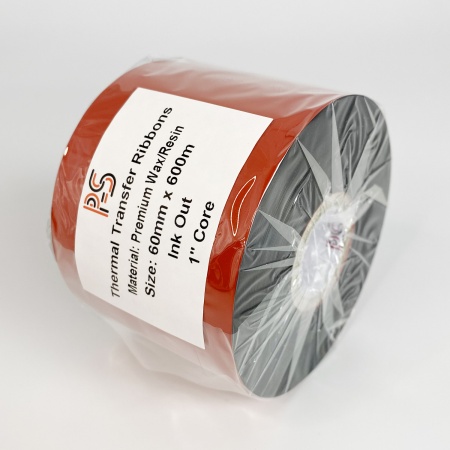MP_3_Риббон PS Wax/Resin Premium 60мм х 600м, черный (термотрансферная лента), OUT, 1''