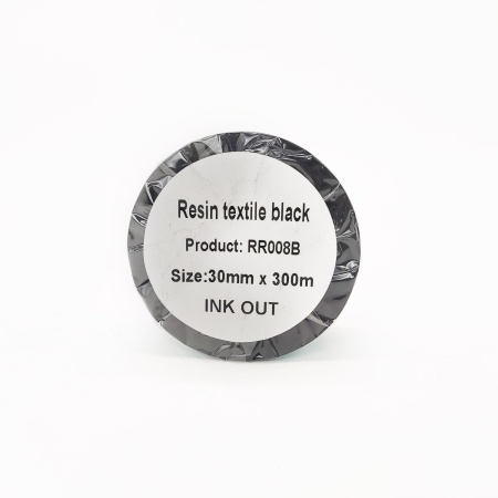 MP_4_RR008B Лента термотрансферная resin textile out черная 30мм х 300м