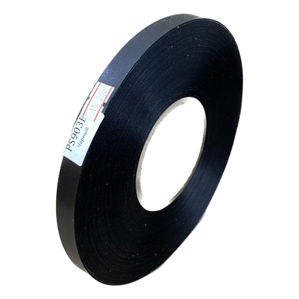 MP_5_Сатиновая лента стандарт черная PS903В, 15мм х 200м