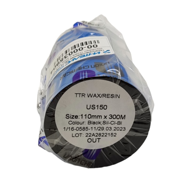 MP_2_Черная термотрансферная лента US150 Wax/Resin 110мм х 300м OUT 1''