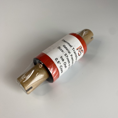 MP_3_Риббон PS Wax Premium 57мм х 74м (термотрансферная лента), черный, OUT, 0,5'', ширина втулки 110 мм