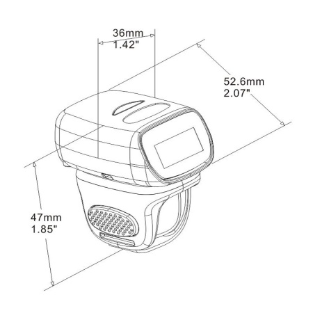 Беспроводной сканер штрихкода Mindeo CR40-2D BT (кольцо)