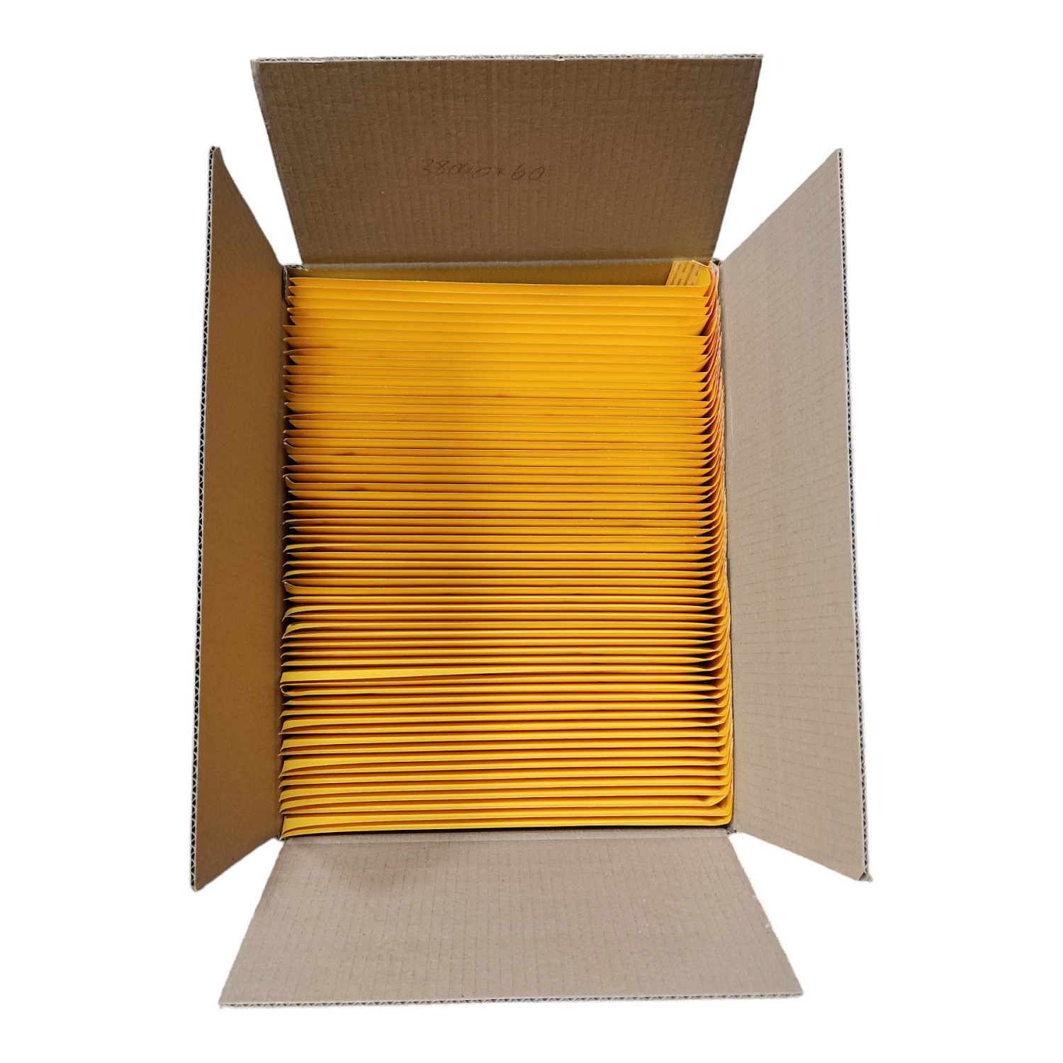 MP_3_Крафт пакет с воздушной подушкой 200x300+40 мм, желтый, 60 шт в упаковке