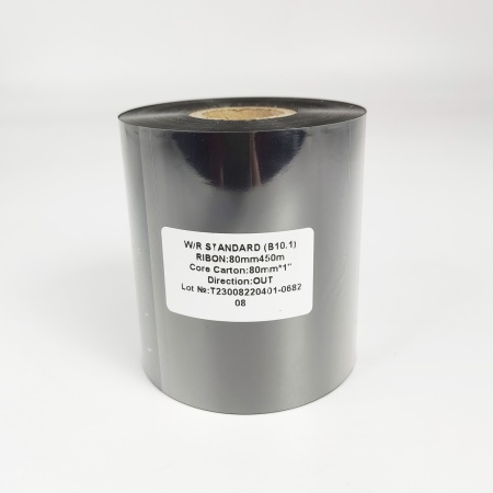 MP_2_Черный риббон B10.1 Wax/Resin Standard 80мм, 450м, OUT, 1''