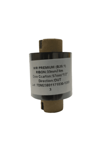 Риббон Wax/Resin Premium 33мм х 74м, OUT, 0,5"