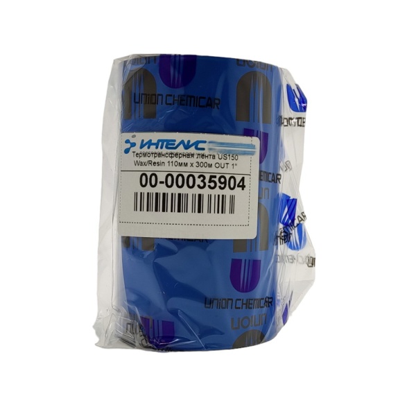 MP_4_Черная термотрансферная лента US150 Wax/Resin 110мм х 300м OUT 1''