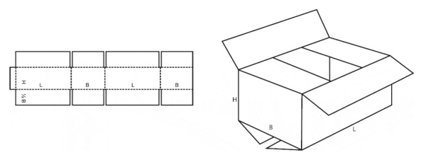 Картонный короб 310х220х100мм Картонный короб 310х220х100мм