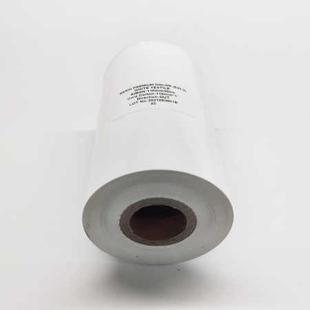 MP_3_Белая термотрансферная лента (риббон) E40.9 Resin Premium Color White Textile 110мм х 300м - 1'', намотка OUT