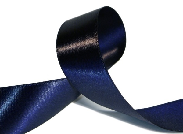 Сатиновая лента двухсторонняя c тканым краем цветная SL001C