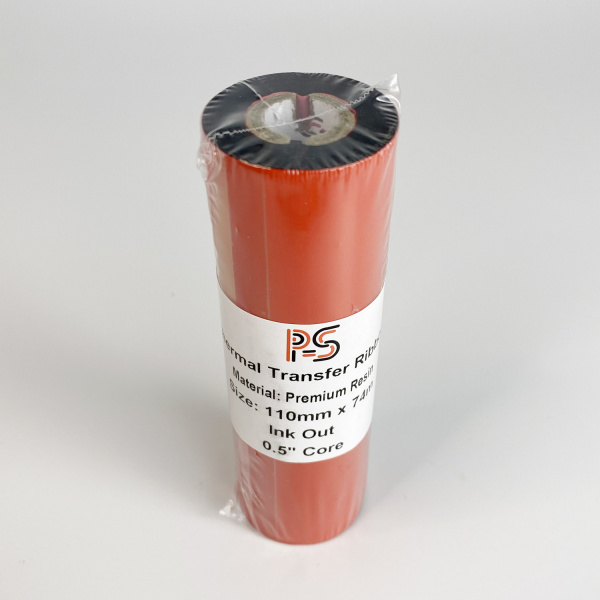 MP_2_Риббон PS Resin Premium 110мм х 74м, черный (термотрансферная лента). OUT, 0.5''