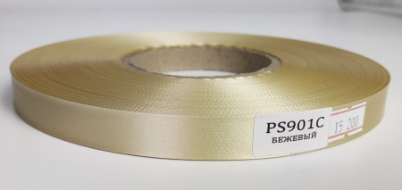 MP_6_Сатиновая лента стандарт бежевая PS901С, 15мм х 200м