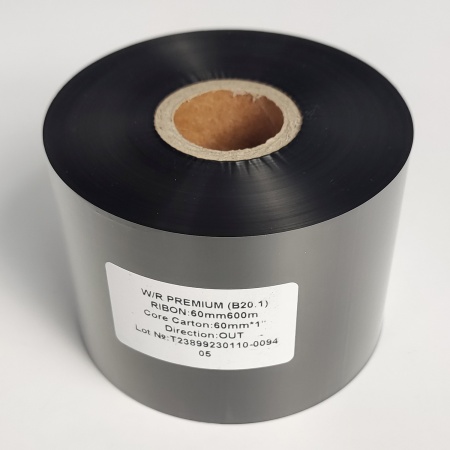 MP_2_Черный риббон B20.1 Wax/Resin PREMIUM 60мм х 600м, OUT, 1''