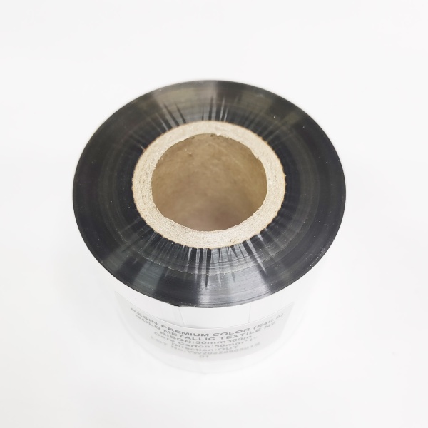 MP_4_Золотой риббон E40.9 Resin Premium Color Gold Metallic Textile 50мм х 300м, втулка 1'', OUT