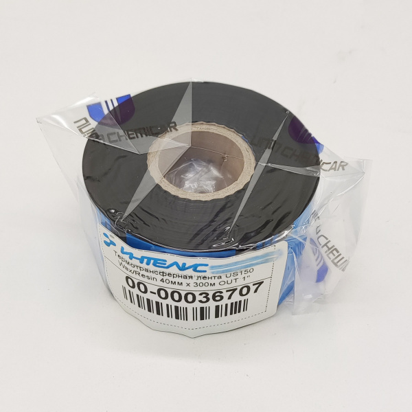 MP_2_Черная термотрансферная лента US150 Wax/Resin 40мм х 300м OUT 1''