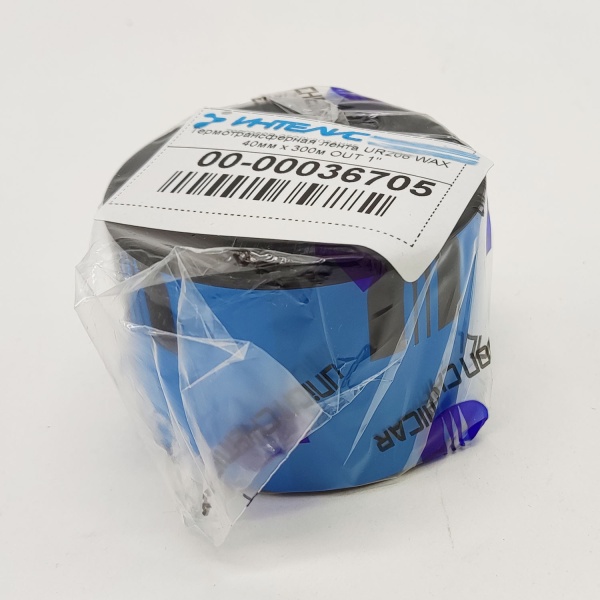 MP_9_Черная термотрансферная лента UR206 WAX 40мм х 300м OUT 1''