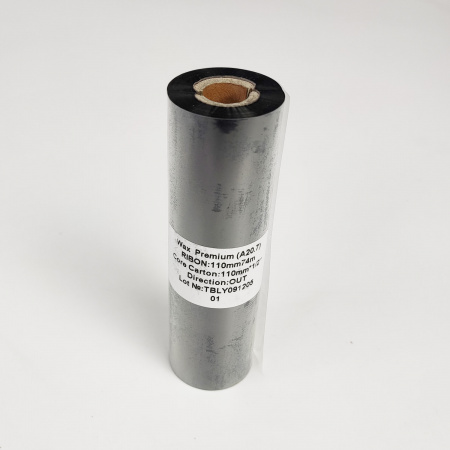 MP_3_Черный риббон A20.7 Wax Premium 110мм х 74м, OUT, 0.5''