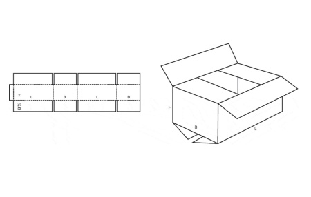 Картонный короб 195×195×86мм