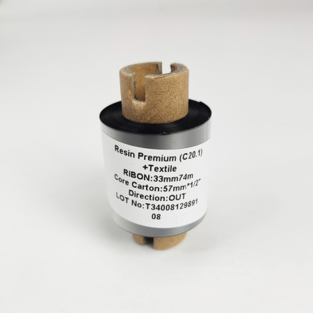 MP_2_Риббон C20.1 Resin Premium + Textile 33мм х 74м, OUT, 0.5'', ширина втулки 57мм