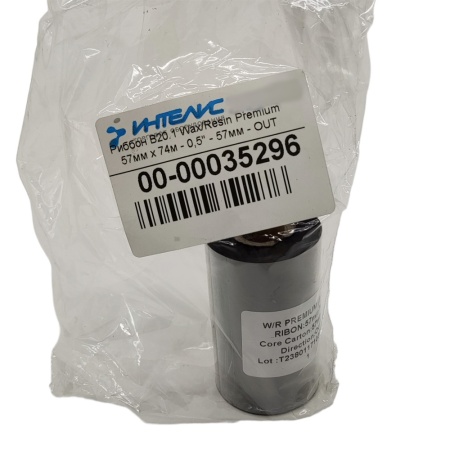 MP_3_Черная термотрансферная лента (риббон) B20.1 Wax/Resin Premium 57мм х 74м - 0,5''