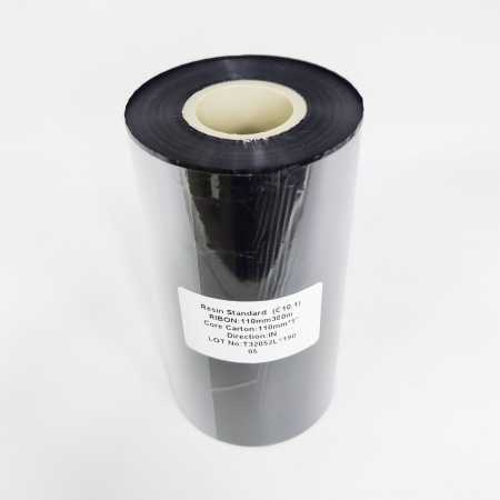 MP_4_Черный риббон Resin 110мм x 300м (термотрансферная лента), IN, 1''