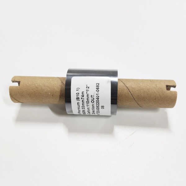 MP_4_Риббон B10.1 Wax/Resin PREMIUM 33мм х 74м, OUT, втулка 0,5'', втулка 110 мм