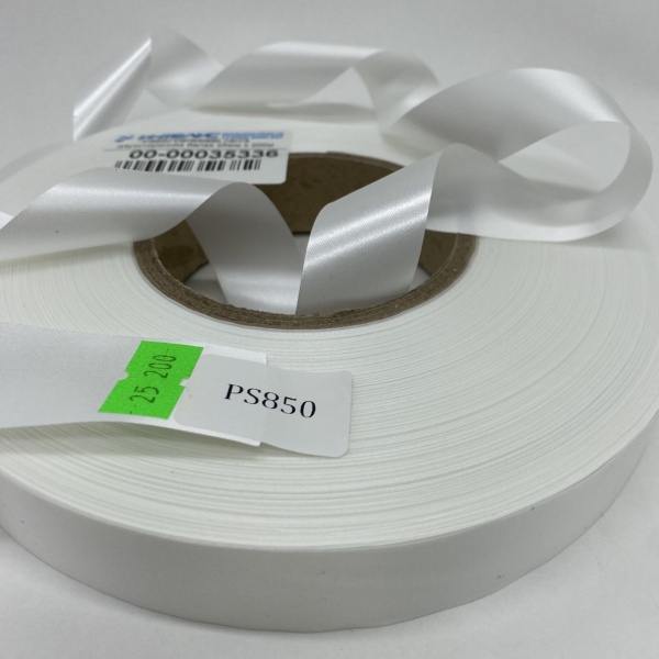 MP_2_Сатиновая лента двухсторонняя белая PS850, 25мм х 200м
