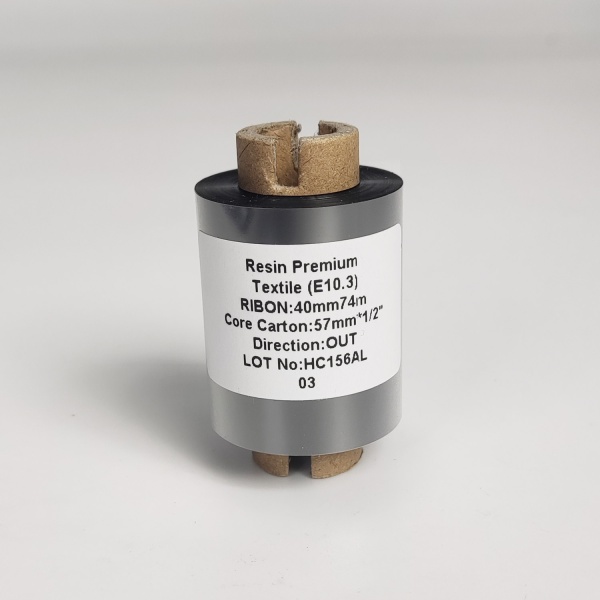 MP_5_Черный риббон E10.3 Resin Premium Textile 40мм х 74м, втулка 0,5'', ширина втулки 57мм, OUT