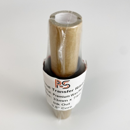 MP_2_Черный риббон PS Wax/Resin Premium 33мм х 74м (термотрансферная лента), OUT, 0.5'', ширина втулки 110мм