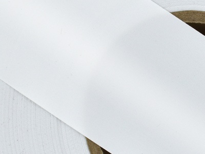 Сатиновая лента матовая белая PS916